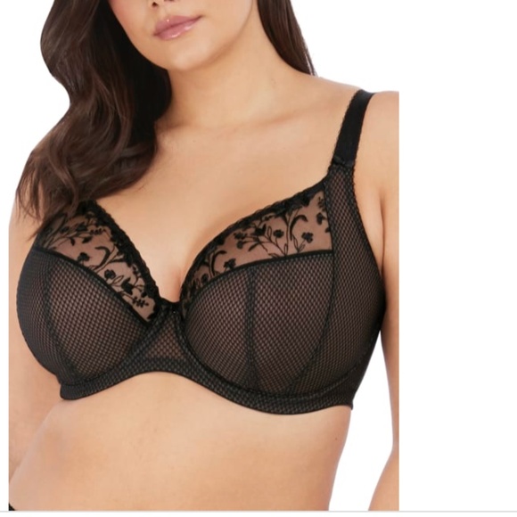 Elomi Charley Underwire Plunge Bra - Jet NWT - Picture 1 of 1